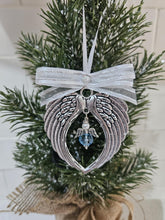 Load image into Gallery viewer, VERY LIMITED EDITION Silver Wings Decoration with Swarovski angel pendant