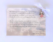 Load image into Gallery viewer, Swarovski angel pendant and poem card, various colours