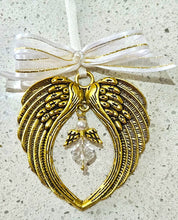 Load image into Gallery viewer, VERY LIMITED EDITION Gold Angel Wings Decoration with angel pendant