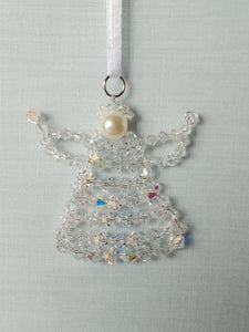 Crystal beaded angel hanging decoration