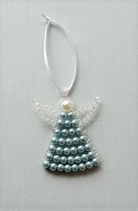 Coloured pearl beaded angel decoration LIMITED EDITION