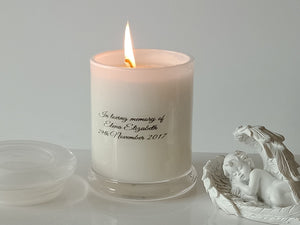 Large Glass Memorial Candle