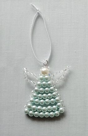 Coloured pearl beaded angel decoration LIMITED EDITION